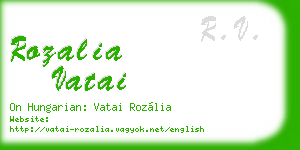 rozalia vatai business card